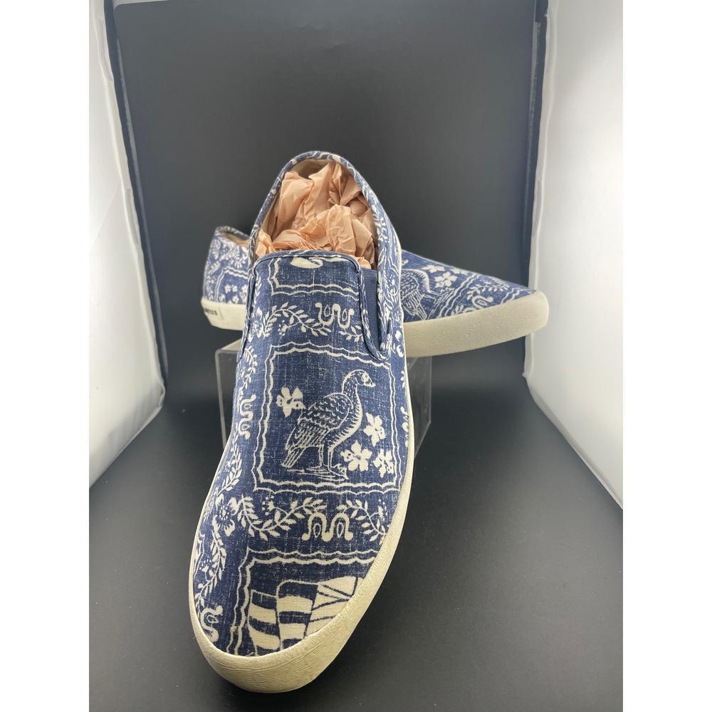 Reyn Spooner Seavees Baja Slip On Shoes Mens 13 Blue Hawaiian Print - Picture 3 of 12